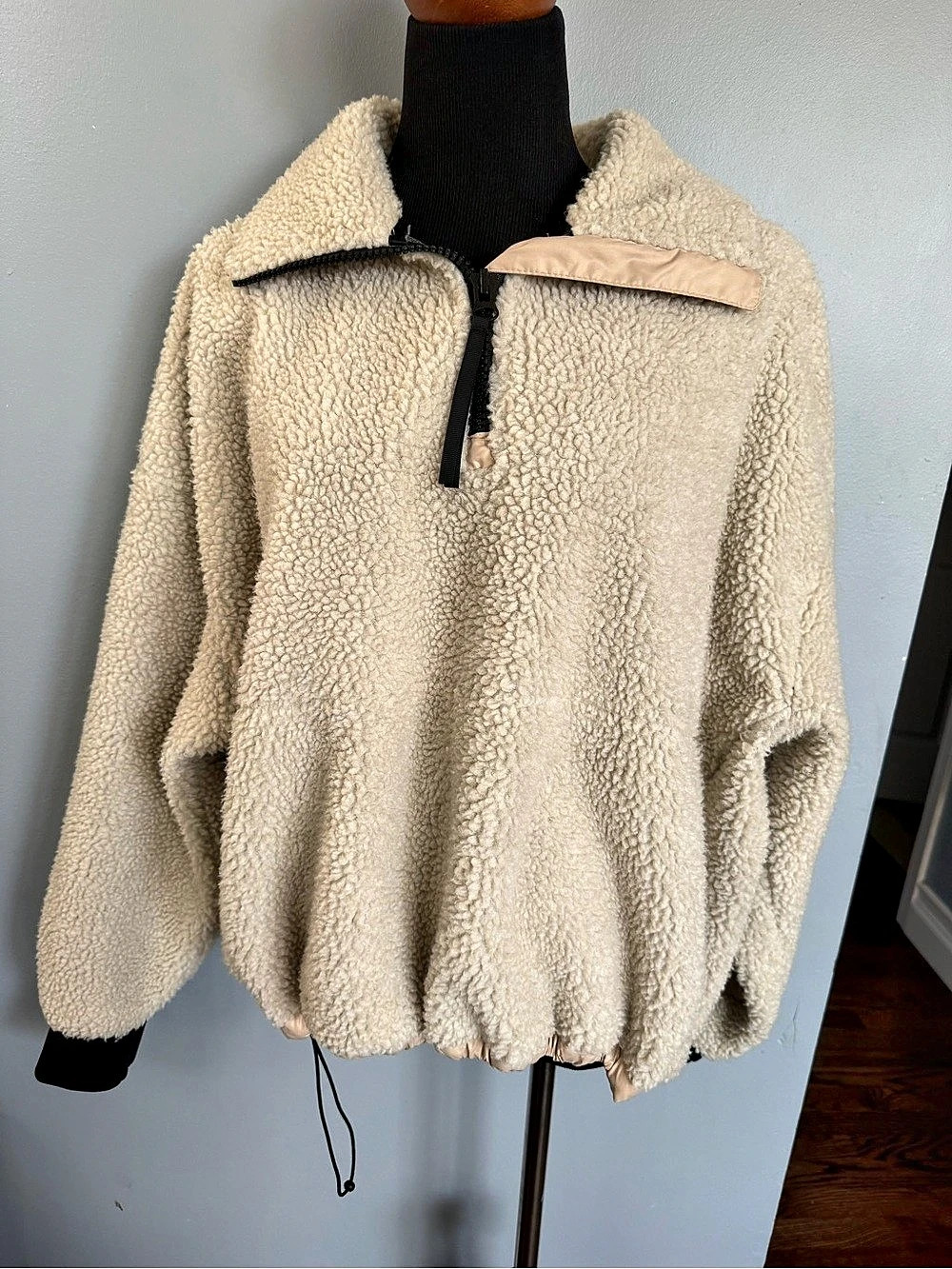 Canada Goose Sherpa Half-Zip Pullover Cream Small